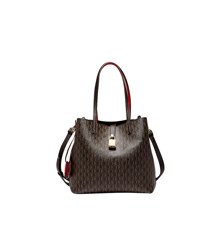 CH Premium Versatile Leather Crossbody Bag Ladies Large Capacity Daily Commuter Tote Bag Letter Print Design Ladies Fashion
