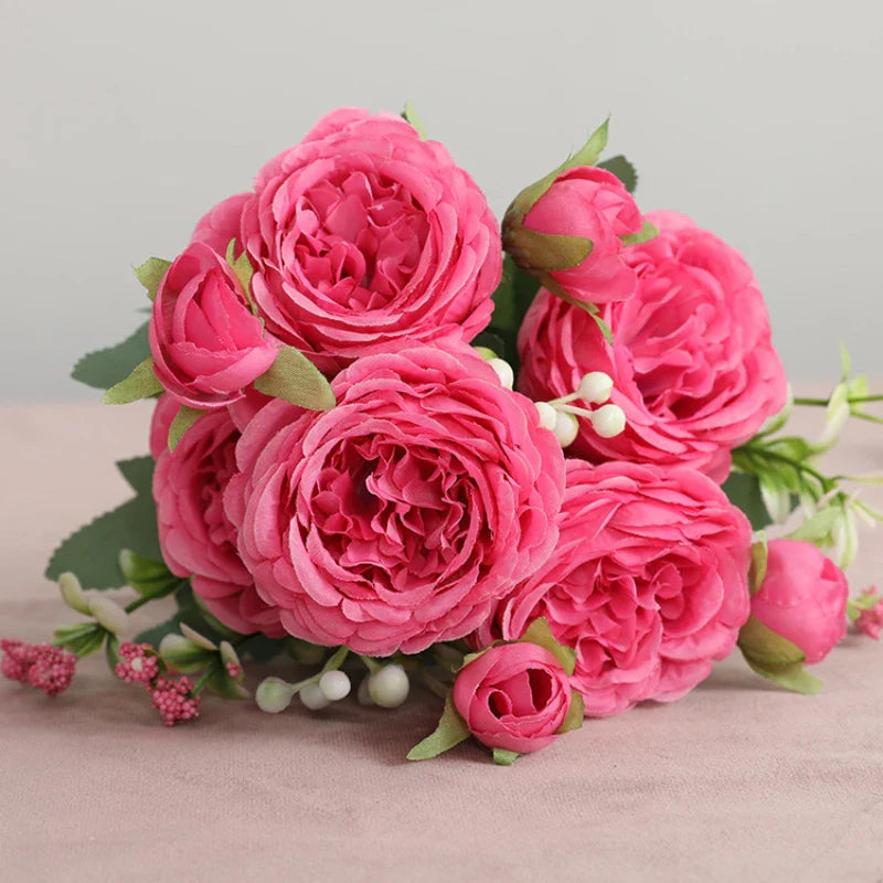 Artificial Peony Rose Bouquet