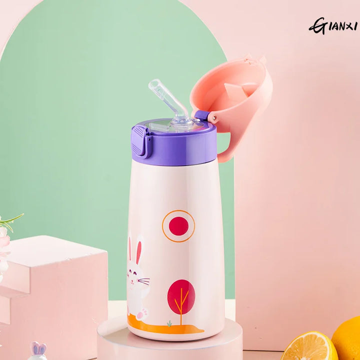 GIANXI Kids Stainless Steel Straw Bottle