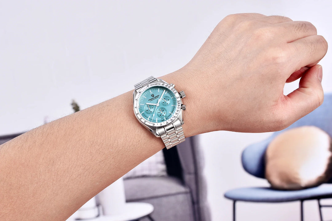 PAGANI DESIGN Moon Mens Watches 2023 Top Brand Luxury Quartz Watch For Men Chronograph Luminous Sapphire Mirror Waterproof Clock