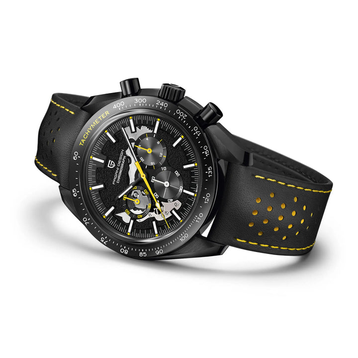 PAGANI DESIGN 2024 New Moon Dark Men's Watches Luxury Quartz Watch Men Skeleton Sport Chronograph AR Sapphire glass Wrist Watch