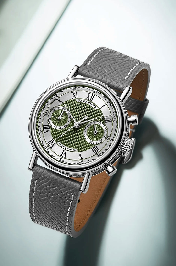 FARASUTE 2025 New Retro Mens Watches Quartz Watch For Men Speed Sports Chronograph  AR Coating  Sapphire VK64 Clock Reloj Hombre