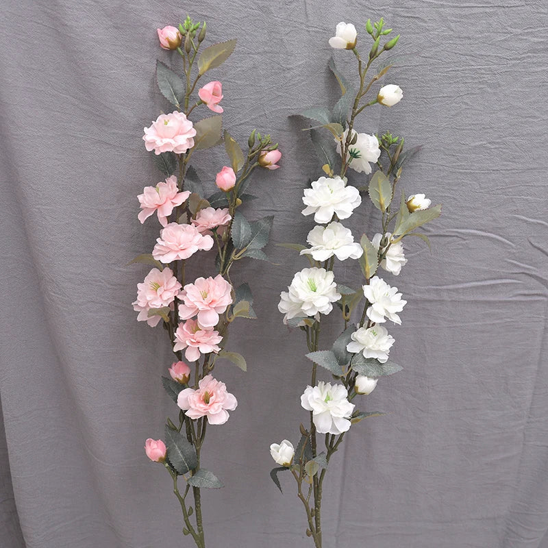 Artificial Silk Camellia Flower Branch
