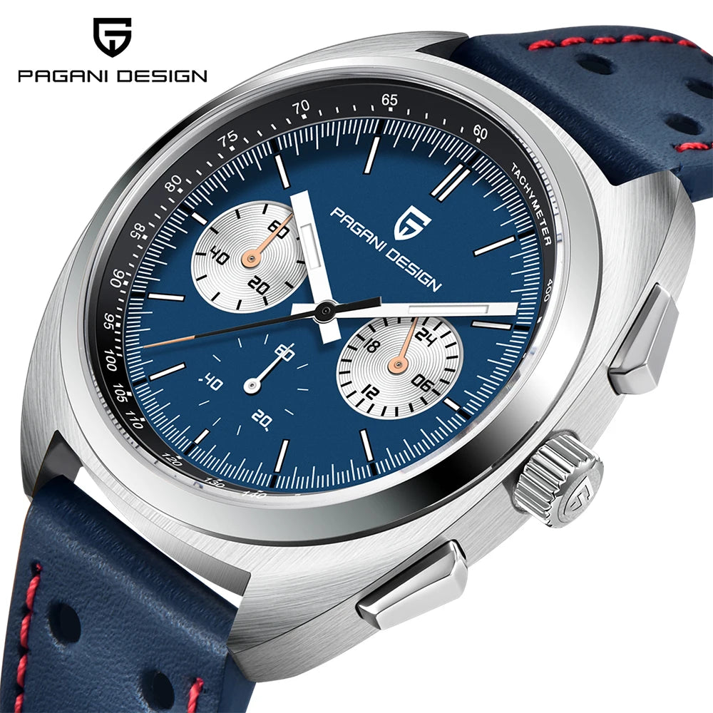 PAGANI DESIGN Men's Watches Luxury Quartz Wrist Watch For Men AR Sapphire Speed Chronograph Retro Dial Clock Reloj Hombre 2023