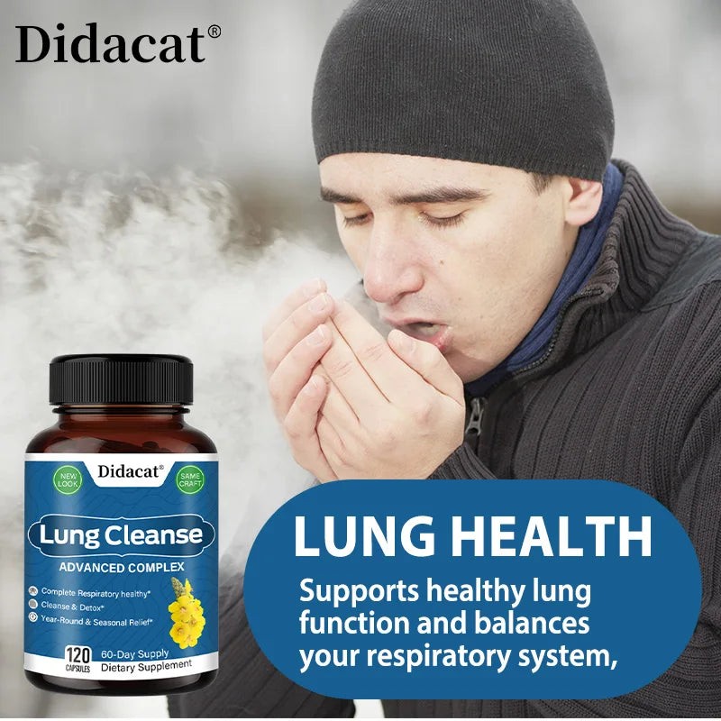 Lung Detox Mullein - with NAC Quercetin & Cordyceps Extract - Sinus Immune & Respiratory Support