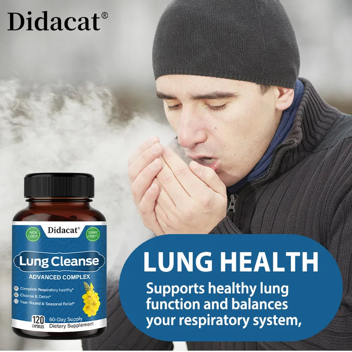 Lung Detox Mullein - with NAC Quercetin & Cordyceps Extract - Sinus Immune & Respiratory Support