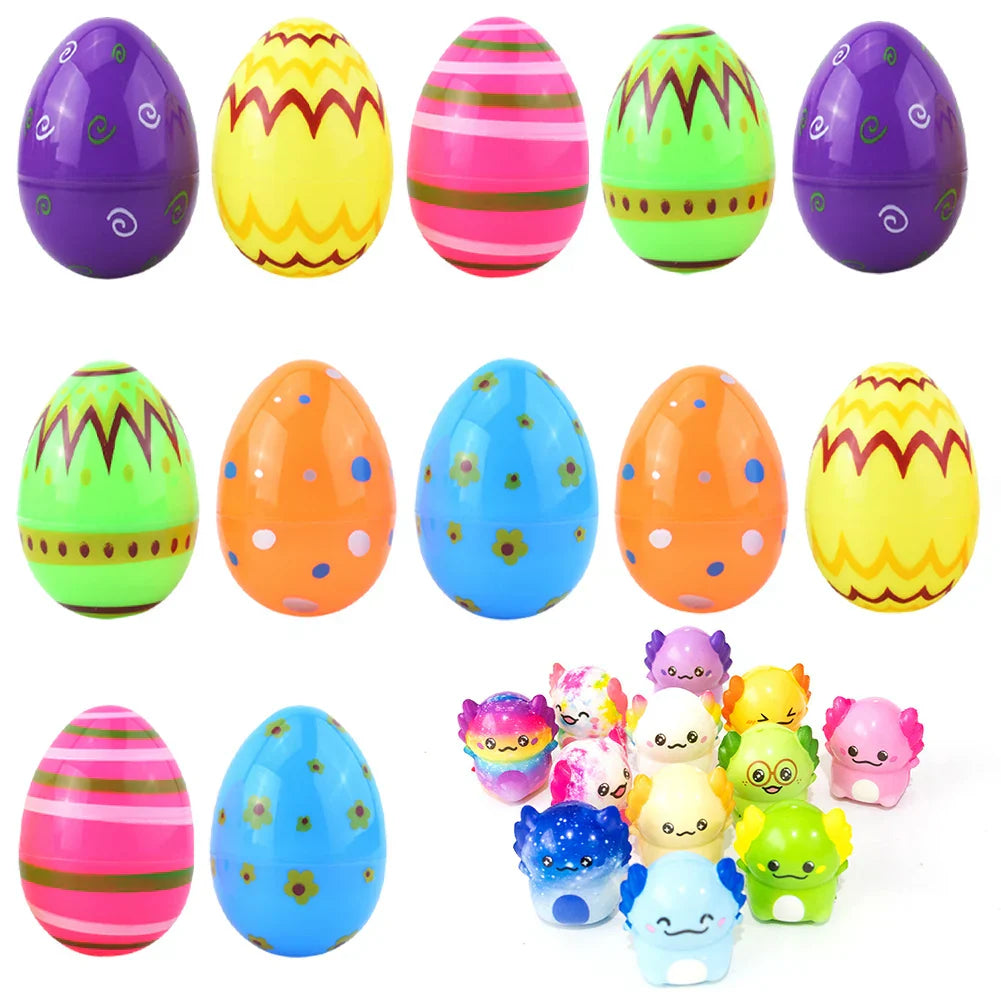 Prefilled Easter Eggs with Stress Relief Toys Easter Basket Stuffers Surprise Easter Eggs for Kids Easter Egg Hunt Game and Part