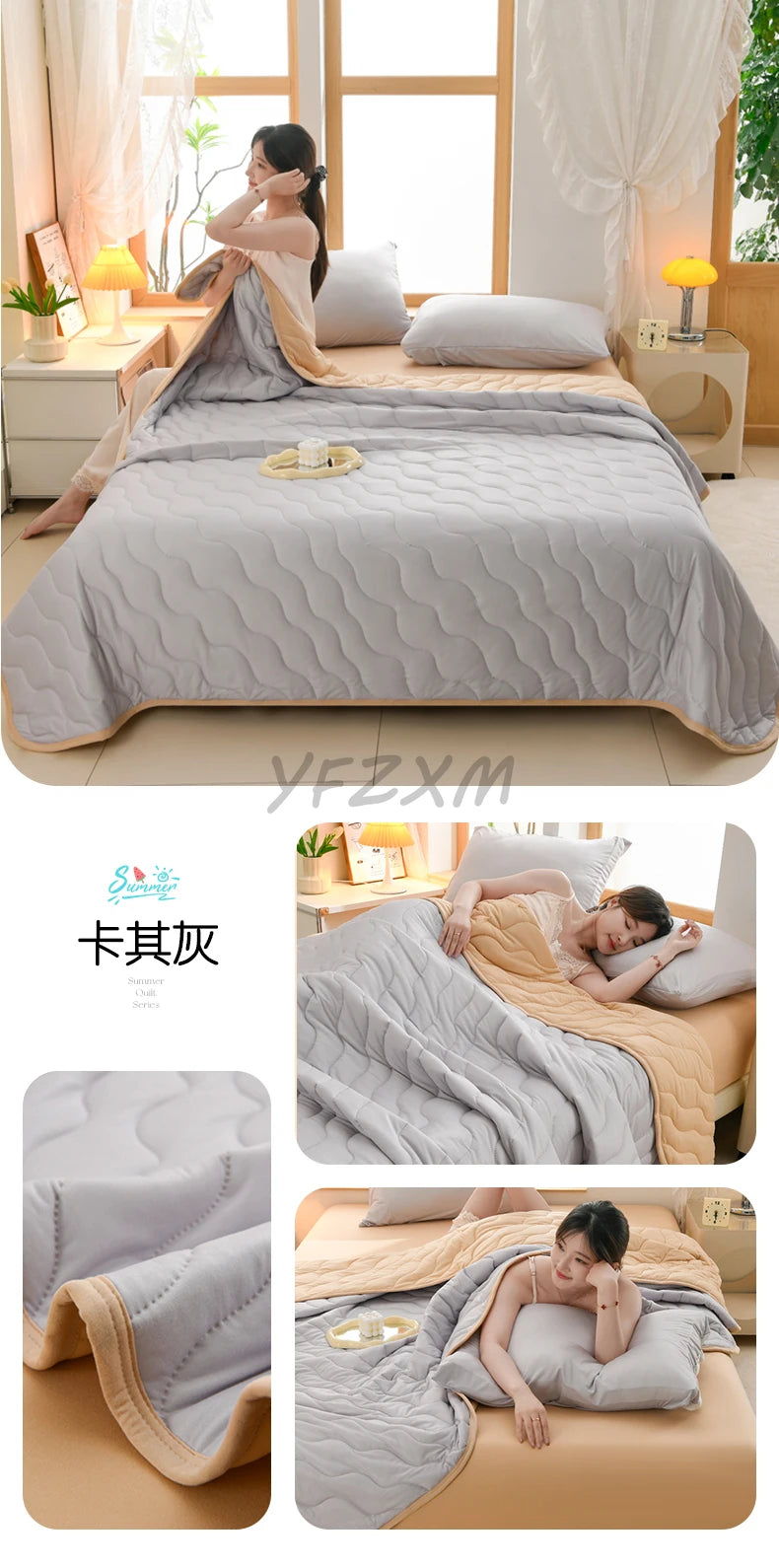 New Florals Spring Summer Blanket for Single Double Soft Skin-friendly Quilt Breathable Comfortable Air Conditioning Comforter