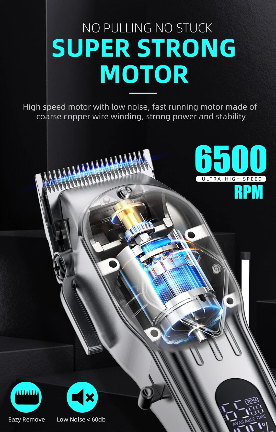 KIKIDO 2in1 Adjustable Cordless Hair Cutting Machine Full Metal Combo Kit Barber Hair Clipper Beard Shaver Kit for Men Gift2575T
