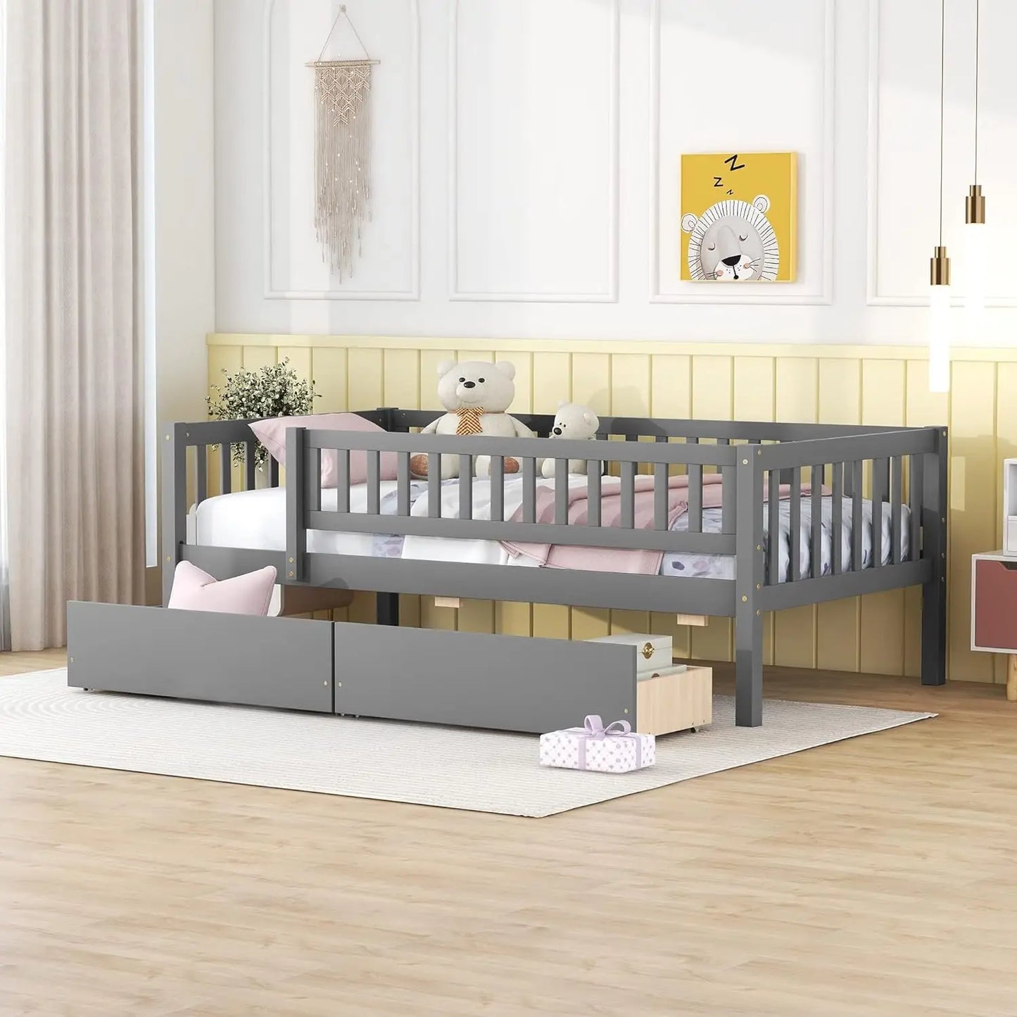 Twin Kids Bed with Storage