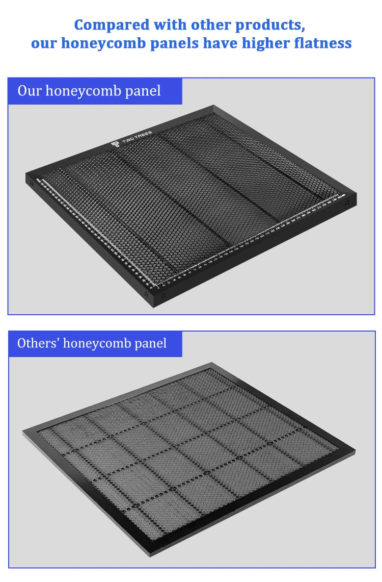 Laser Enquipment Parts Honeycomb Working Table For CO2Cutting Machine/Laser Engraver TTS TS2 80W 300x300/400x400/430x400/500mm
