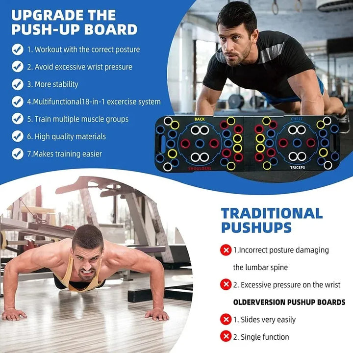 Push Up Support Board, Multifunctional Exercise Chest and Abdominal Muscles, Household Men's and Women's Training Board Fitness