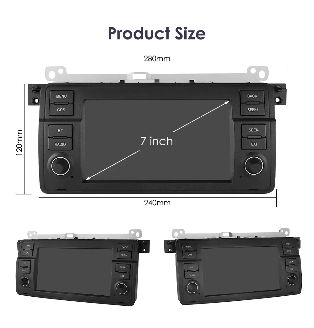 Hizpo 7" AI Voice Autoradio For BMW E46 M3 318/320/325/330/335 Android Auto Radio Carplay 4G DSP Car Multimedia GPS 2din Stereo