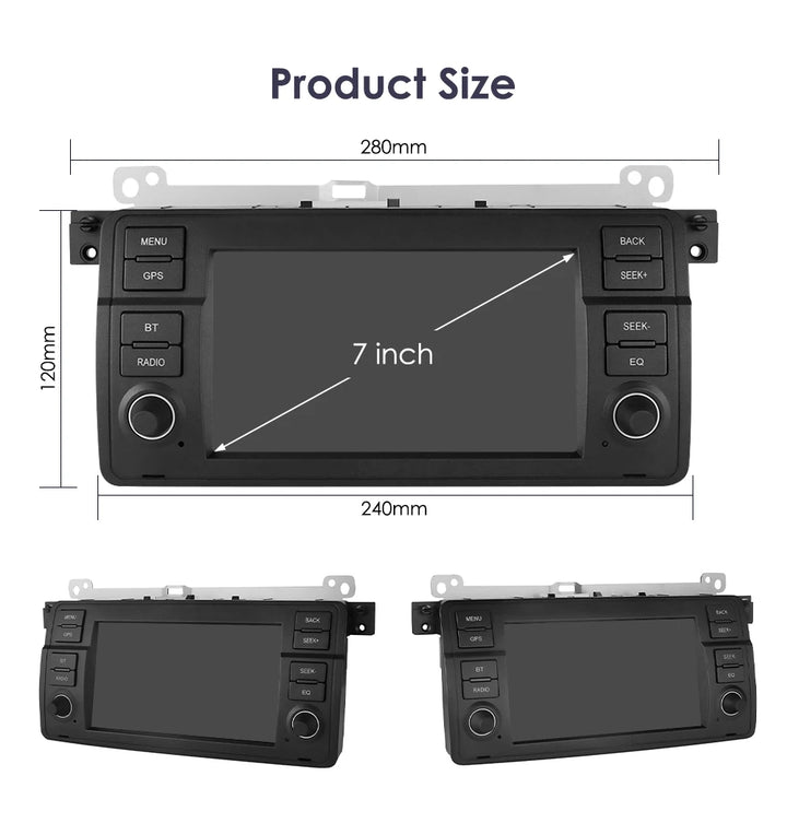 Hizpo 7" AI Voice Autoradio For BMW E46 M3 318/320/325/330/335 Android Auto Radio Carplay 4G DSP Car Multimedia GPS 2din Stereo