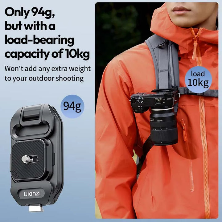 Ulanzi UKA07 Backpack Camera Clip Mount Strap Clamp Kit Universal Quick Release Plate For Arca Swiss F38 DSLR Sony Nikon Camera