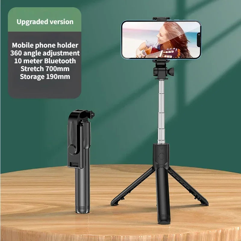 Wireless Selfie Stick Tripod Stand with Light Bluetooth Remote Extendable Tripod for iPhone Mobile Phone Tiktok Live Streaming