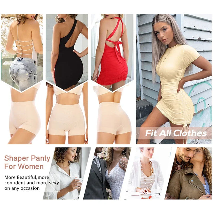 Women's High Waisted Shapewear Shorts Smooth New Shaping Boyshorts Panties Tummy Control Underwear Slimming Shapers Short