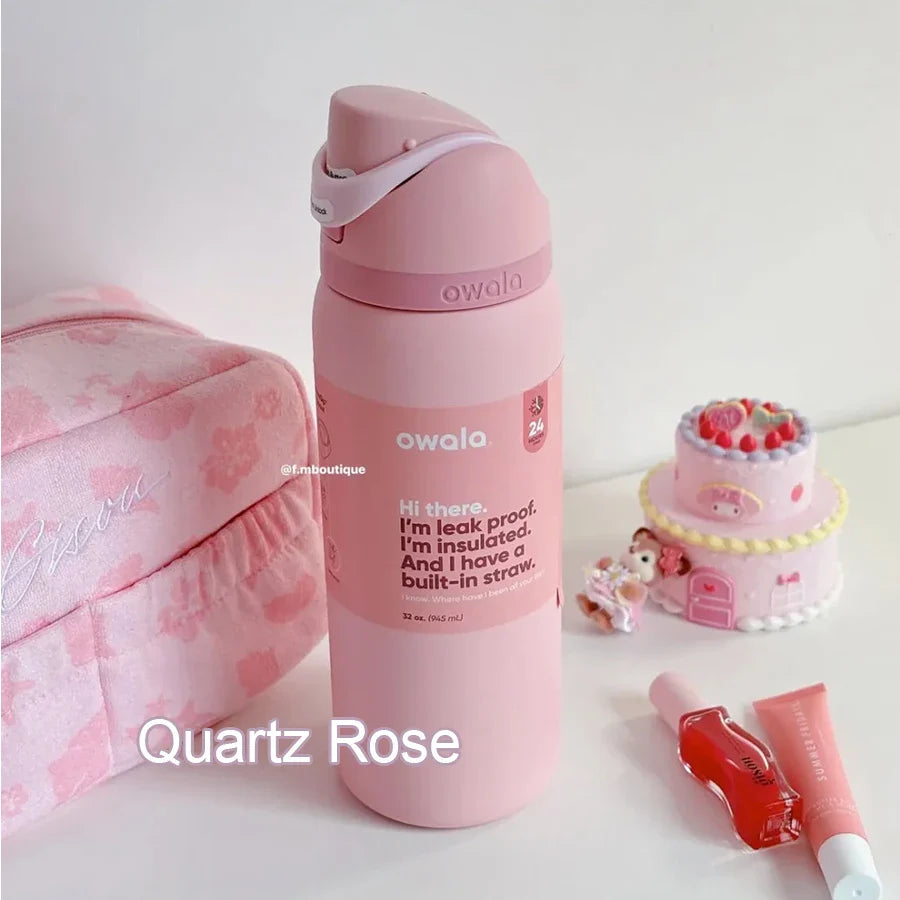 Owala FreeSip Blue Bow Tie Water Bottle