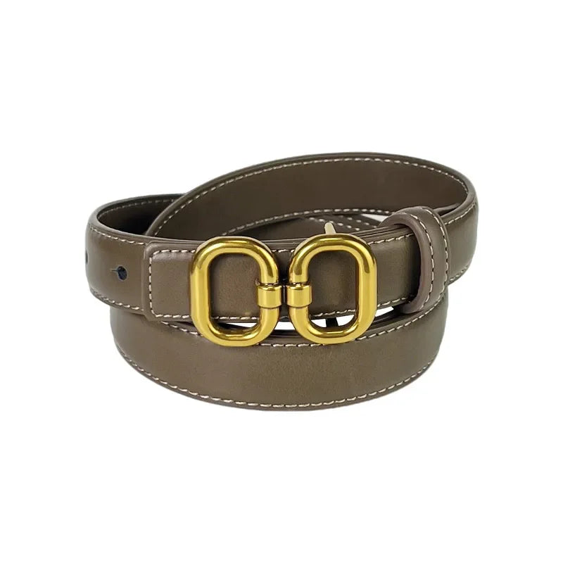 2025 luxury brand leather belt for men women designer alloy buckle waist strap female jeans trouser dress waistband