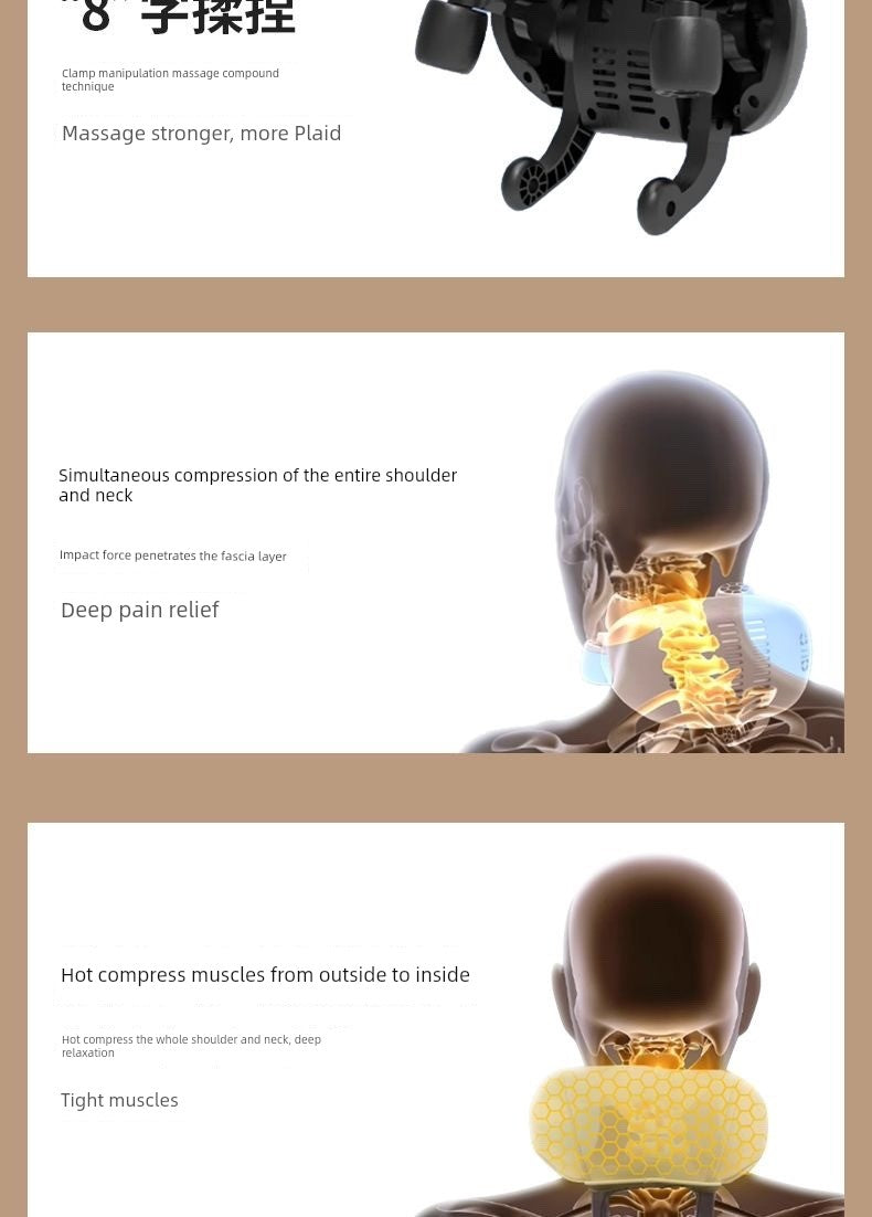 Ox Waist and Back Trapezoid Muscle Dredge Neck Massager