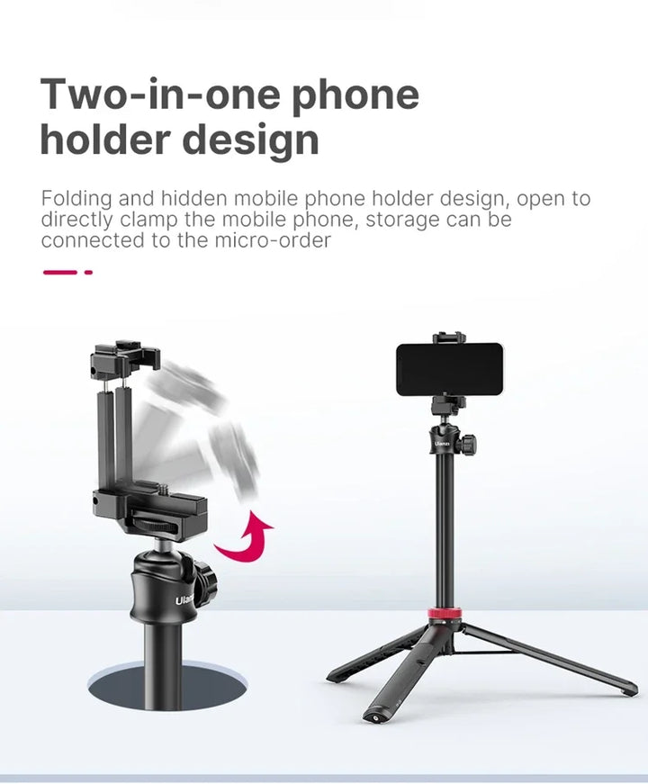 Ulanzi MT-44 Extend Livestream Tripod Stand 42inch Tripod with Phone Mount Holder Vertical Shooting Phone DSlR Camera Tripods