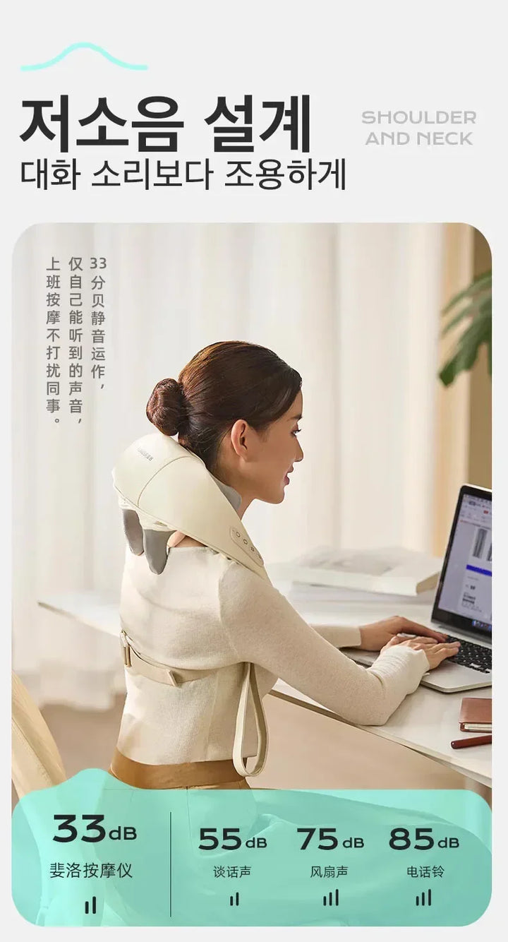 Neck Shoulder Massager Korea 26W BLDC Motor Massager Multifunctional Neck Beauty Instrument Spa Egg Winding Massager