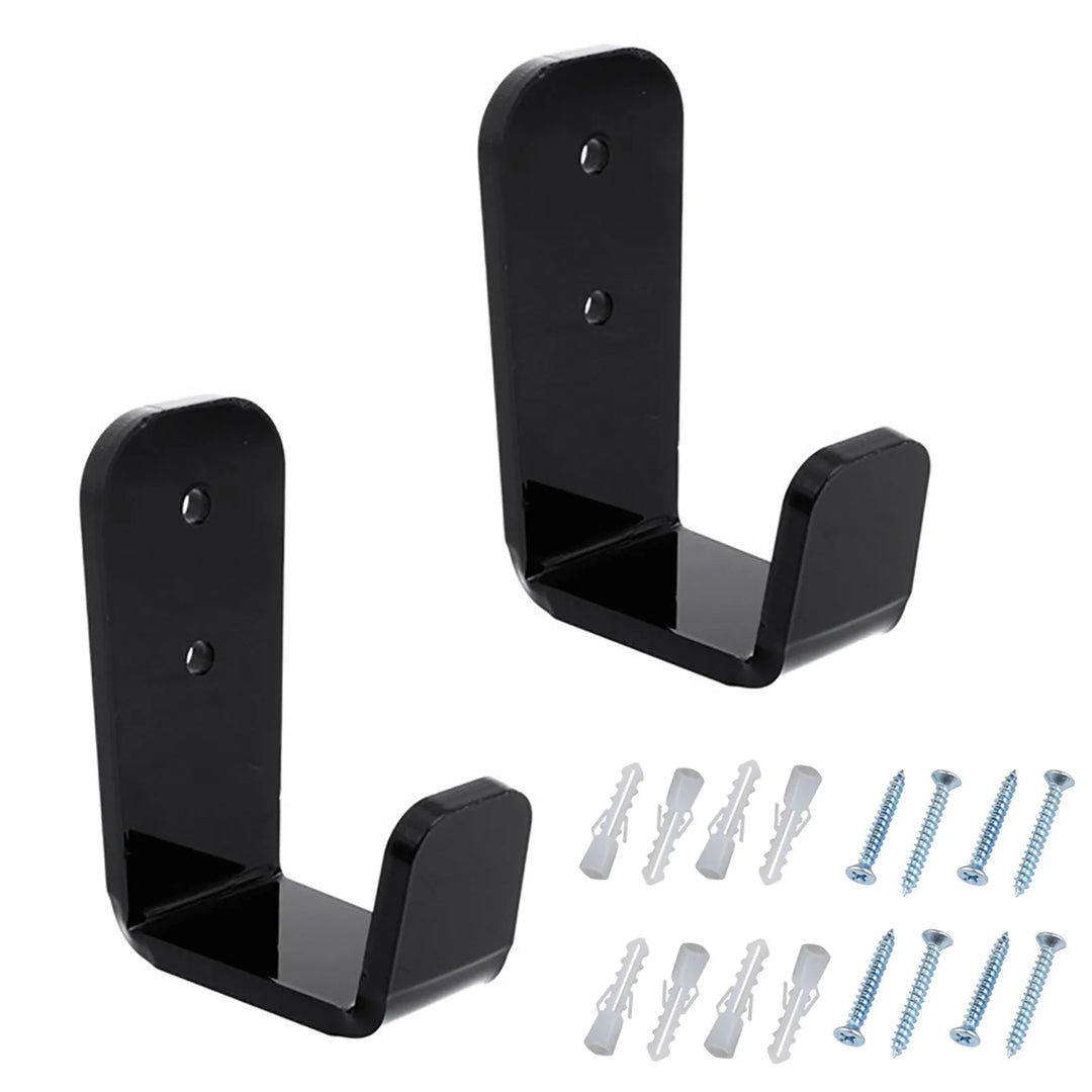 2pcs Hockey Stick Display Stand Acrylic Wall Mount Black Hockey Stick Supports Bracket Holder Horizontal Hanger