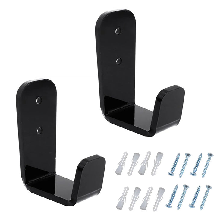 2pcs Hockey Stick Display Stand Acrylic Wall Mount Black Hockey Stick Supports Bracket Holder Horizontal Hanger