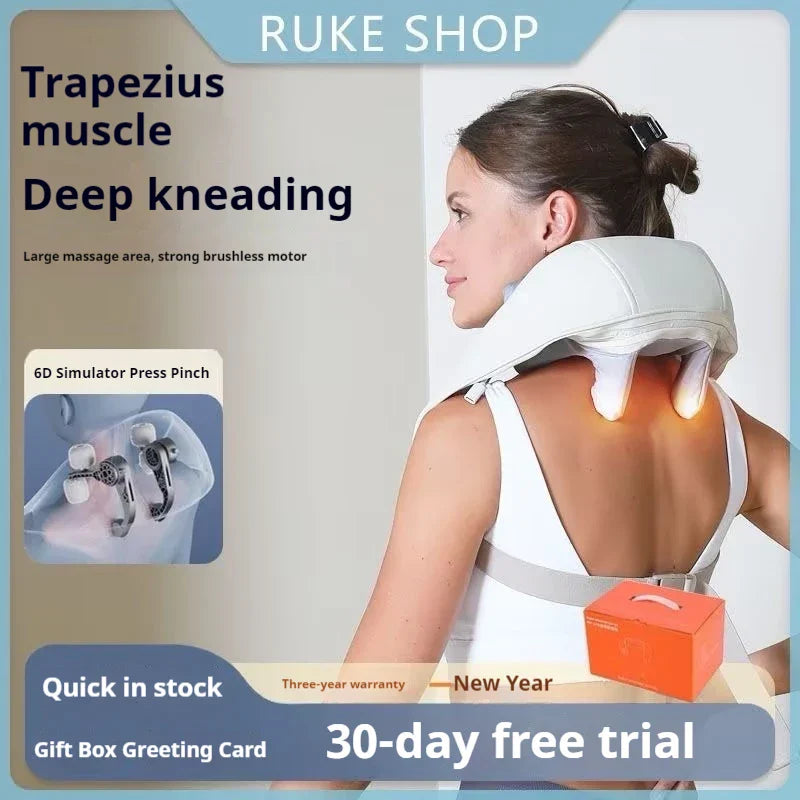 Oyeal Comfortable home portable multifunctional long range cervical spine massager pulse massager intelligent shoulder neck neck