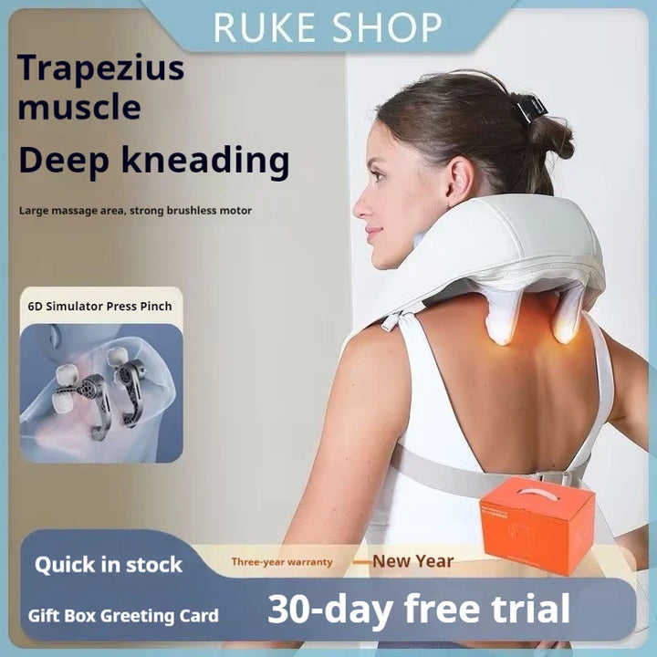 Oyeal Comfortable home portable multifunctional long range cervical spine massager pulse massager intelligent shoulder neck neck