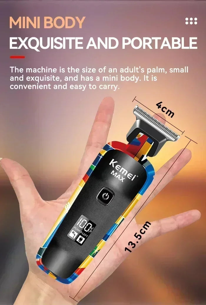 Kemei Hair Clipper Rechargeable Graffiti Pattern Electric Professional Barber Trimmer Man Shaver KM-MAX2092 KM-MAX5090 KM-RS7098