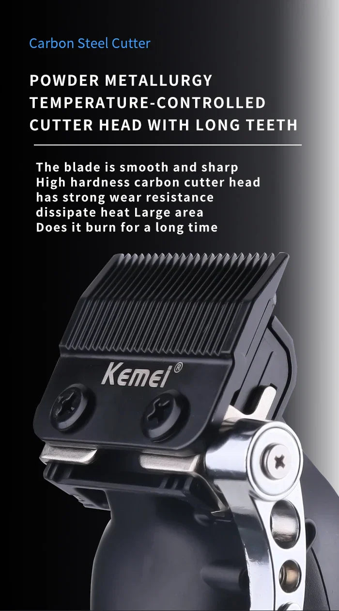 2500mah Lithium Battery Adjustable Trimmer Kemei Km-2296 Usb Rechargeable Cordless Electric Body Groin Hair Trimmer For Men
