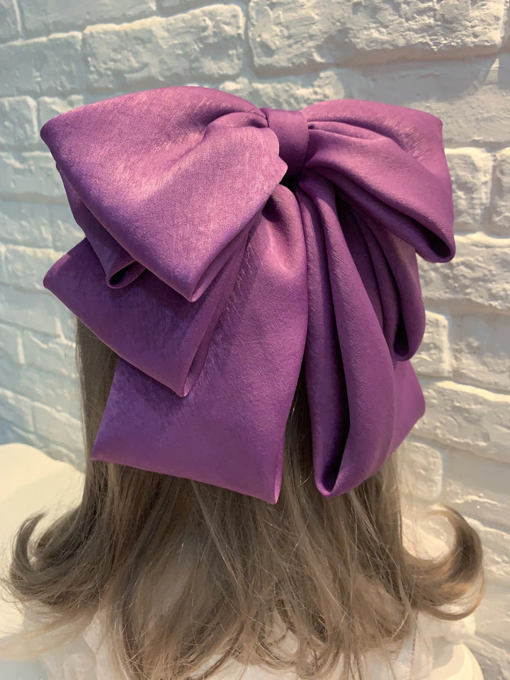 Fashion Pink Big Bow Hairpin Women's Bows Hair Accessories Long Ribbon Hair Clip for Girls Sweets Four-layer Satin Chiffon Bow