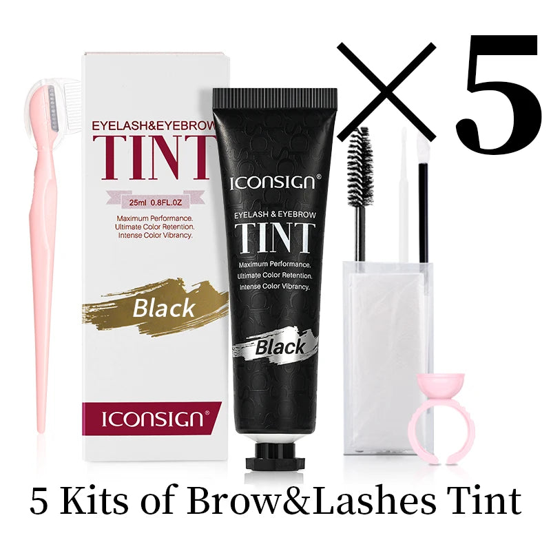 ICONSIGN Lashes Eyebrow Tint Kit Professional Fast Perming Dye Brow Mascara Tattoo Cream Waterproof Long Lasting 60 to 90 Days