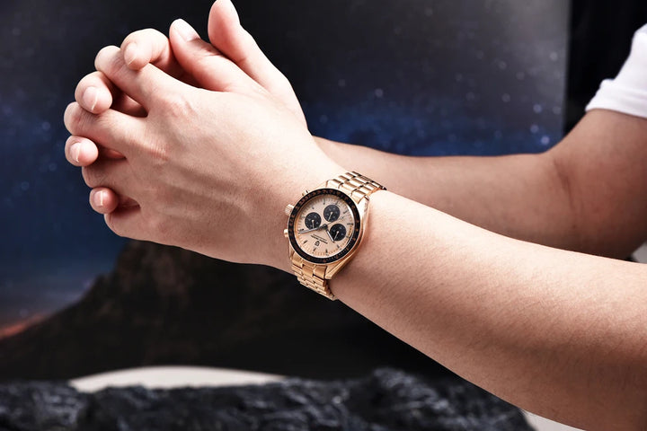 PAGANI DESIGN Moon Mens Watches 2024 Top Brand Luxury Quartz Watch For Men Chronograph Luminous Sapphire Mirror Waterproof Clock
