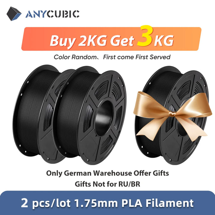 2 pieces/lot ANYCUBIC PLA 3D Printer Filament 1.75mm 1kg/Roll PLA Filament 3D Printing Material For FDM 3D Printer