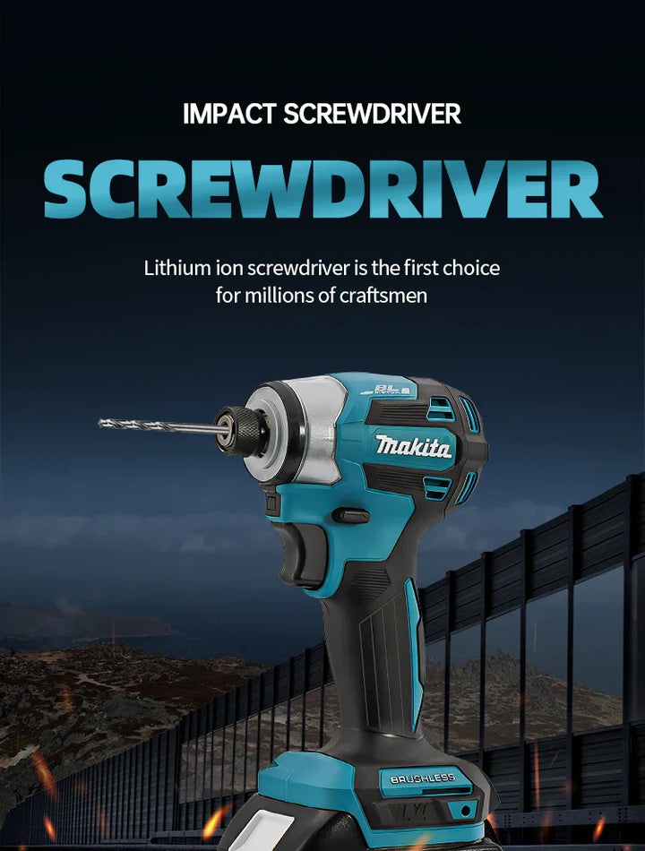 Makita Brushless Impact Driver DTD173 18V Lithium Cordless Electric Drill Power Tool Multifunction Household Tool（No Battery）