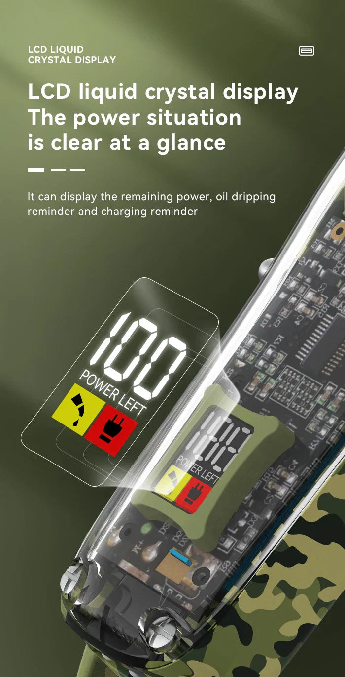 Kemei Transparent Body Electric Hair Clippers Kit KM-1926 KM-1928 Rechargeable Trimmer KM-TX7 Waterproof Men's Shaver Barber