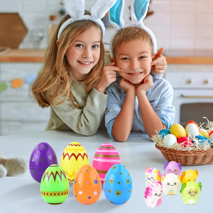 Prefilled Easter Eggs with Stress Relief Toys Easter Basket Stuffers Surprise Easter Eggs for Kids Easter Egg Hunt Game and Part