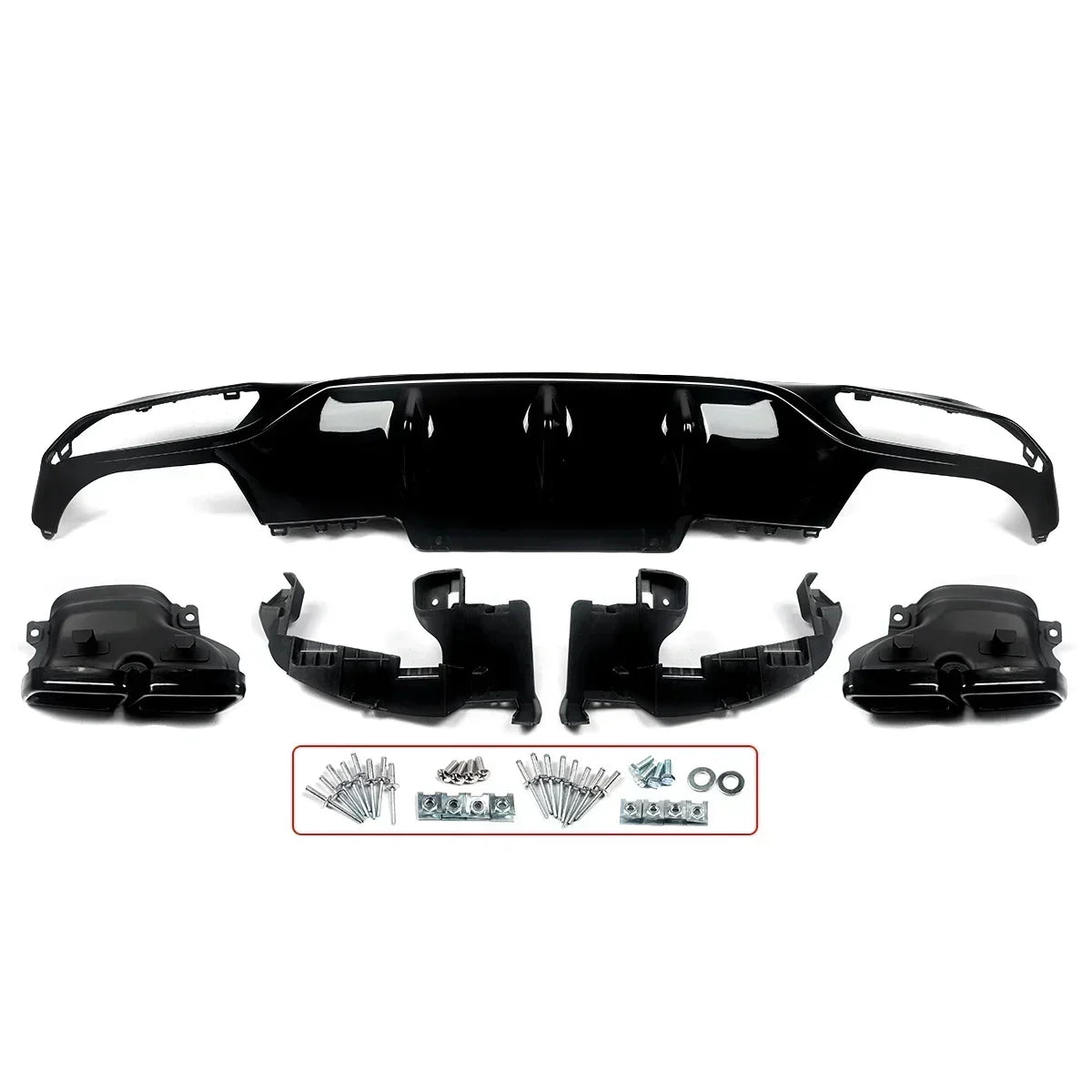 AMG Style Rear Diffuser With Exhaust Tip for Mercedes-Benz E-Class W213 2016-2020