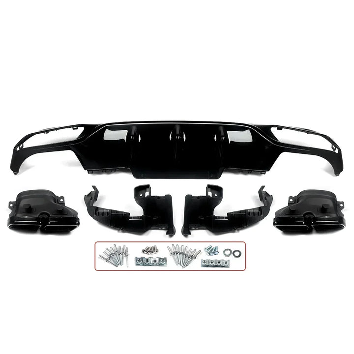 AMG Style Rear Diffuser With Exhaust Tip for Mercedes-Benz E-Class W213 2016-2020