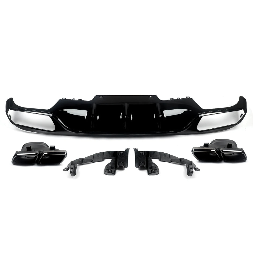 AMG Style Rear Diffuser With Exhaust Tip for Mercedes-Benz E-Class W213 2016-2020