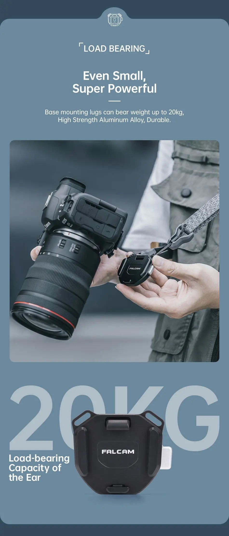 Falcam F38 V2 Universal Shoulder Strap Quick Release Plate Arca Swiss For DSLR Camera Tripod Slider Mount Adapter Camera Clamp