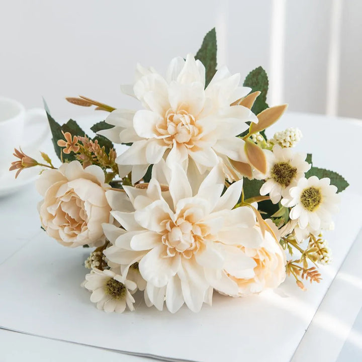 1Pc Artificial Silk Dahlia Rose Daisy