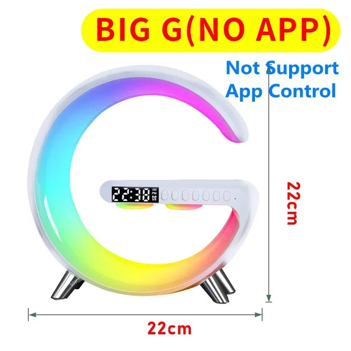 Multifunction Wireless Charger Stand Bluetooth 5.0 Speaker FM TF RGB Night Light Fast Charging Station for iPhone Samsung Xiaomi