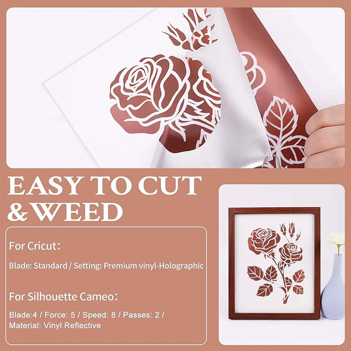 9pcs HTVRONT 30X30cm Matte Metallic Permanent Adhesive Vinyl Bundle Sheets Sticky Craft Sticker Film for Cricut DIY Decor
