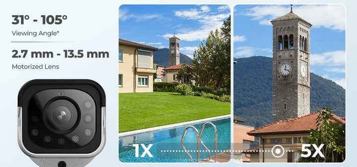 Reolink Smart 4K 8MP PoE Security Camera 5X Zoom 2-Way Audio IP Cam Person/Vehicle Detection Spotlight Surveillance Cameras