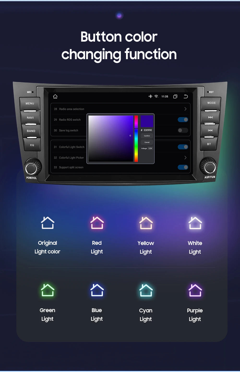 Hizpo 8" Car Radio Stereo For Benz E-Class W211 2002-2009 CLS-CLK-G-Class W463 W209 W219 GPS Navi AI Carplay Multimidia Player