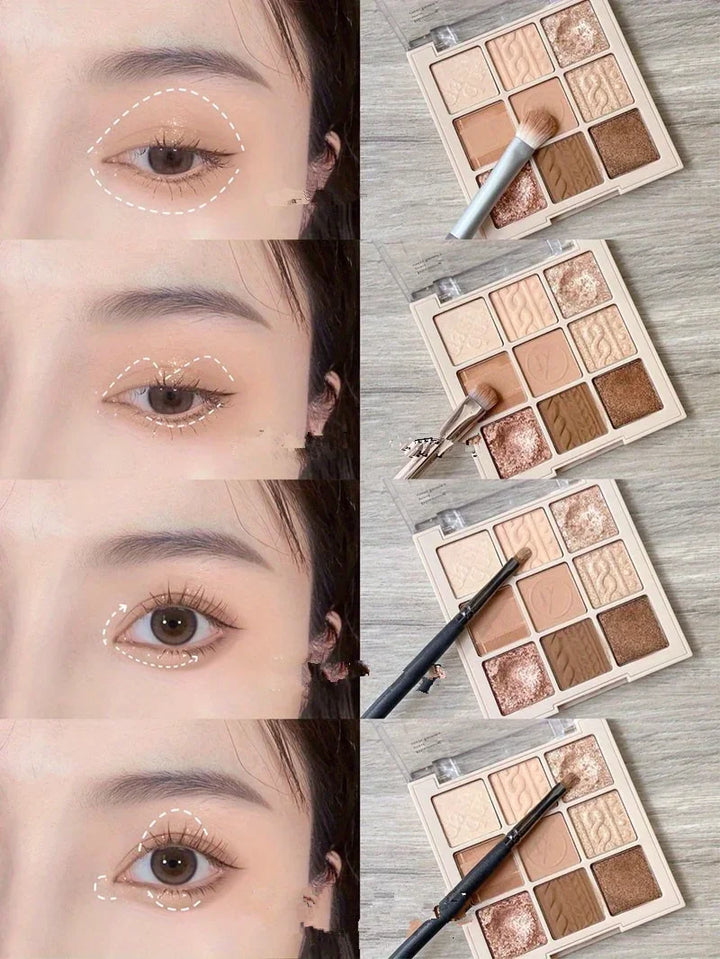 9-Color Brown Eyeshadow Palette