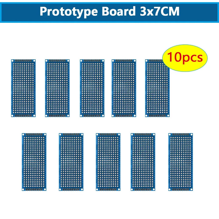 5-10PCS Prototype BoardsBlue Circuit Perfboard 3x7cm 4x6cm 5x7cm 7x9cm Double Sided Circuit Boards DIY Electronic Kit